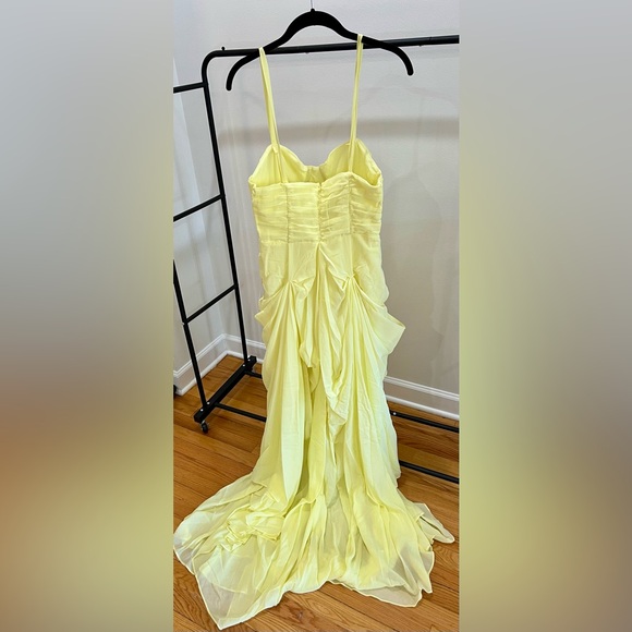 NWT For Love & Lemons Yellow High/Low Dress - Picture 4 of 5
